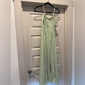 PIONEER Light Green Midi Dress